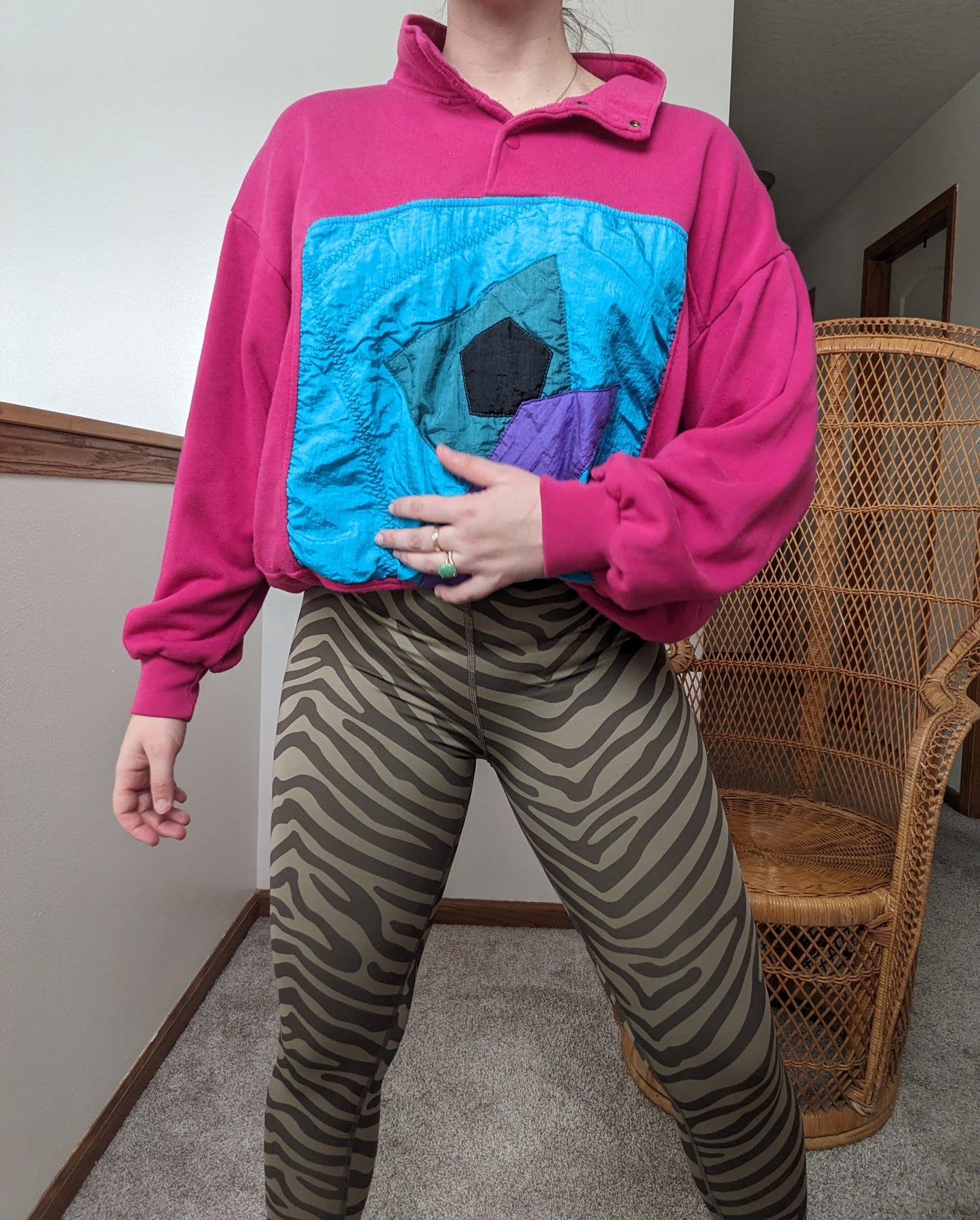 1980s pink sweatshirt