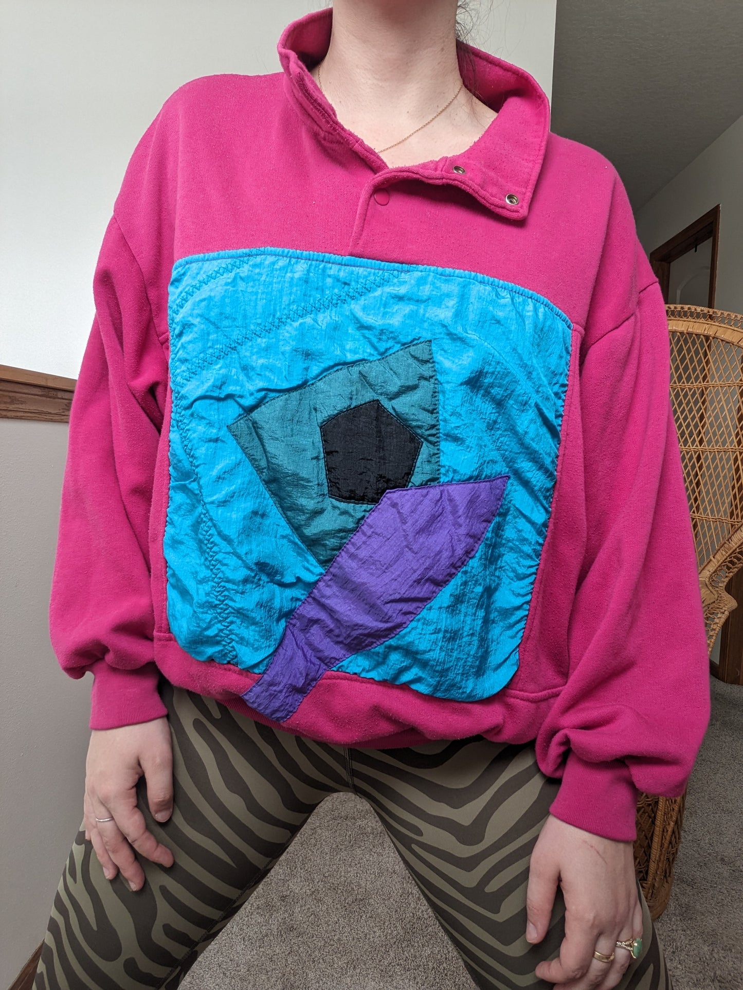 1980s pink sweatshirt