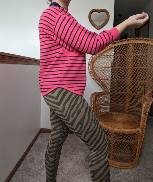 1990s pink striped sweatshirt sweatshirt Rad Bonnie's Vintage