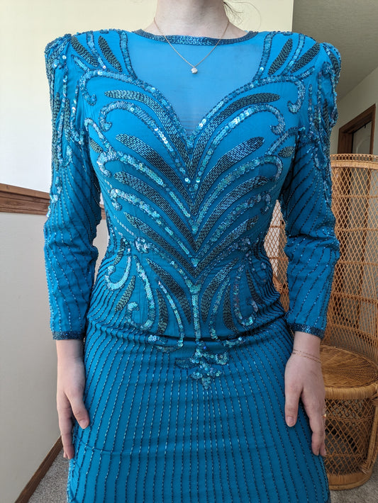 1980s sequin cocktail dress Dress Rad Bonnie's Vintage