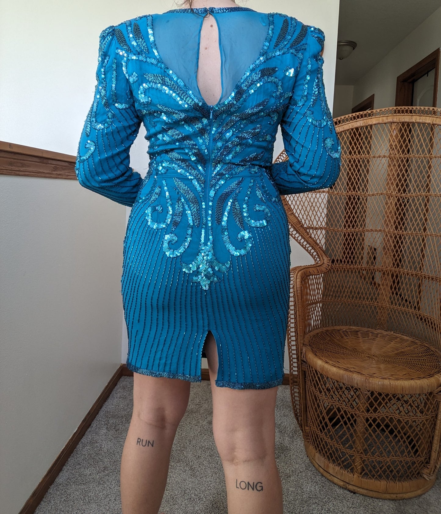 1980s sequin cocktail dress