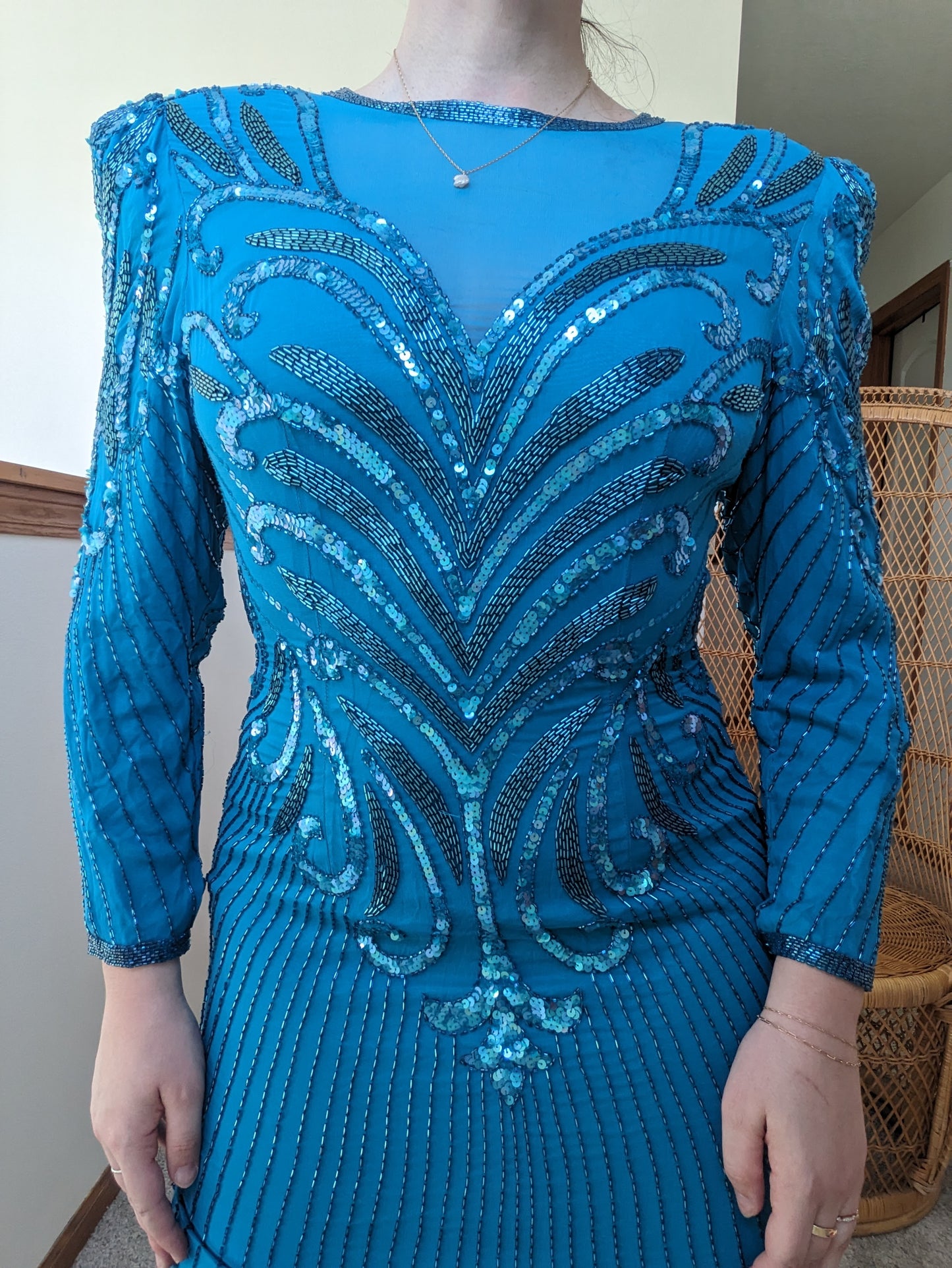 1980s sequin cocktail dress