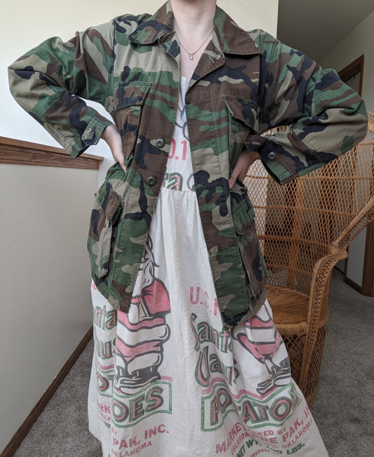 1990s BDU Army blouse Top Rad Bonnie's Vintage