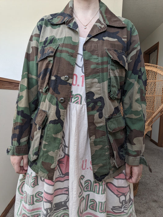 1990s BDU Army blouse Top Rad Bonnie's Vintage
