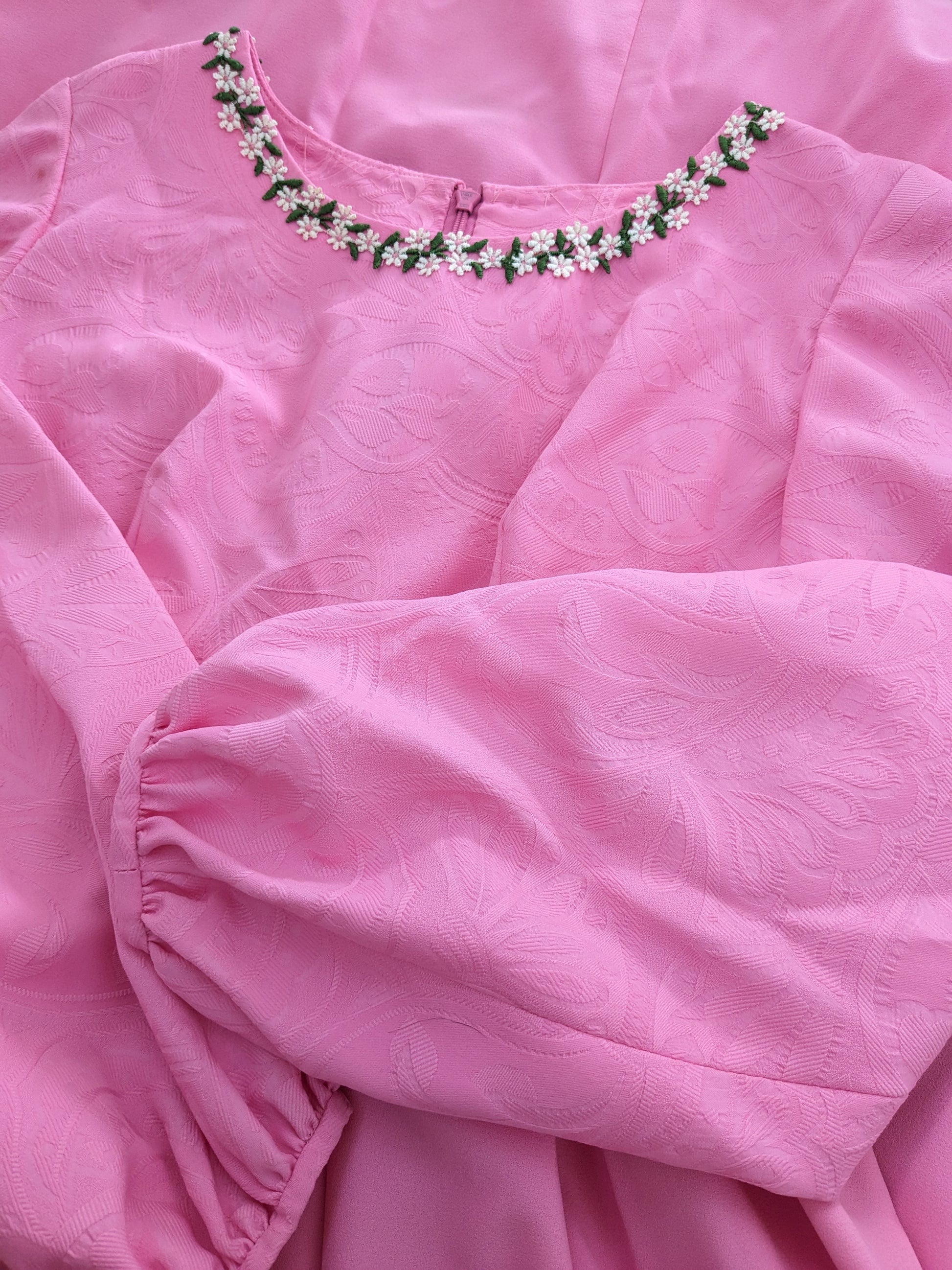 1960s pink floral maxi dress Dress Rad Bonnie's Vintage