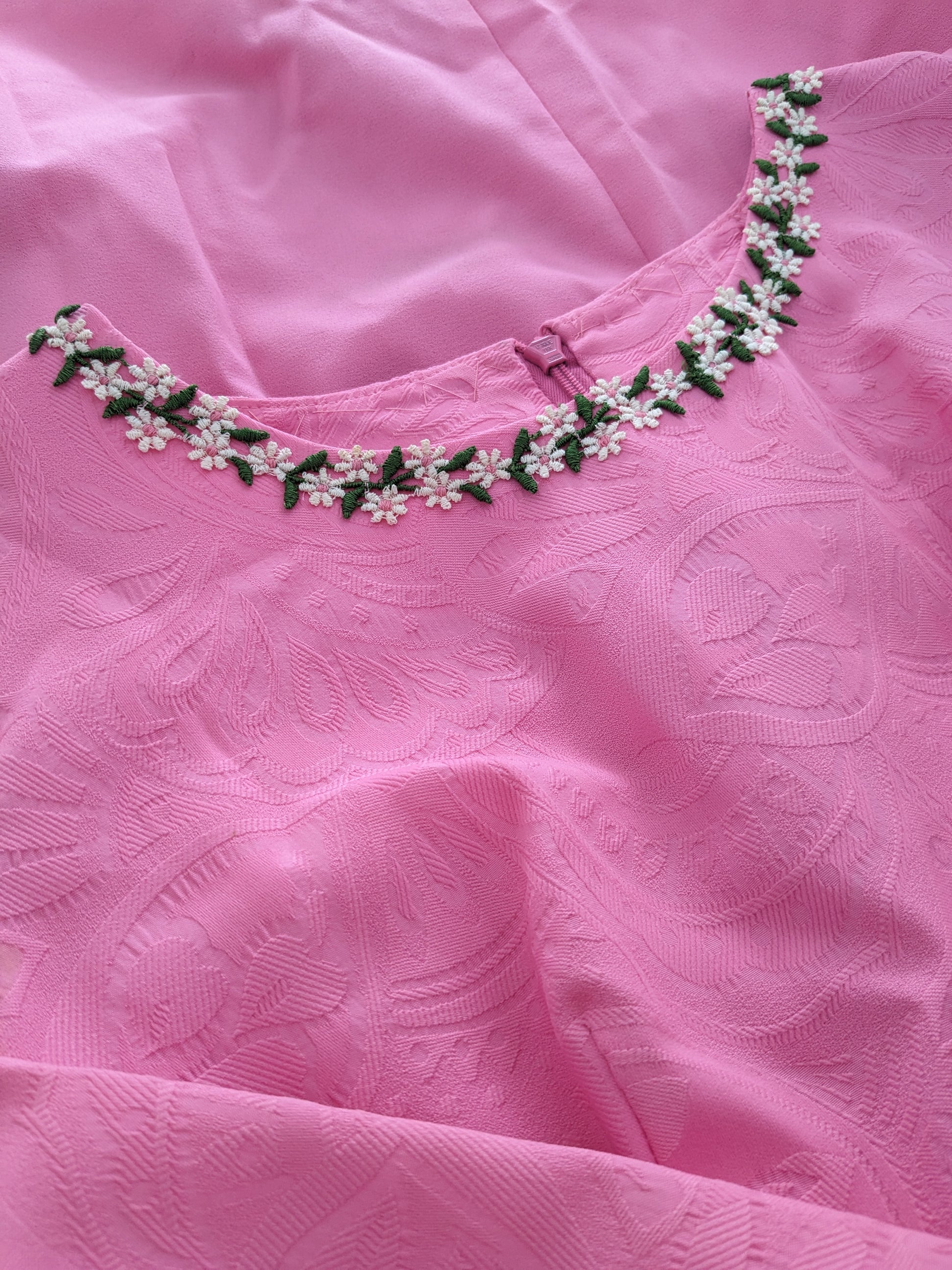 1960s pink floral maxi dress Dress Rad Bonnie's Vintage