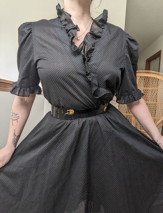 1970s polka dot dress Dress Rad Bonnie's Vintage