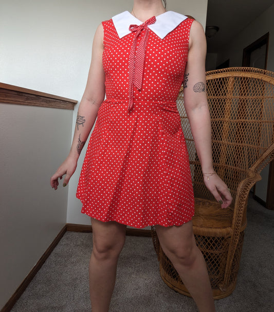 1970s polka dot dress Dress Rad Bonnie's Vintage