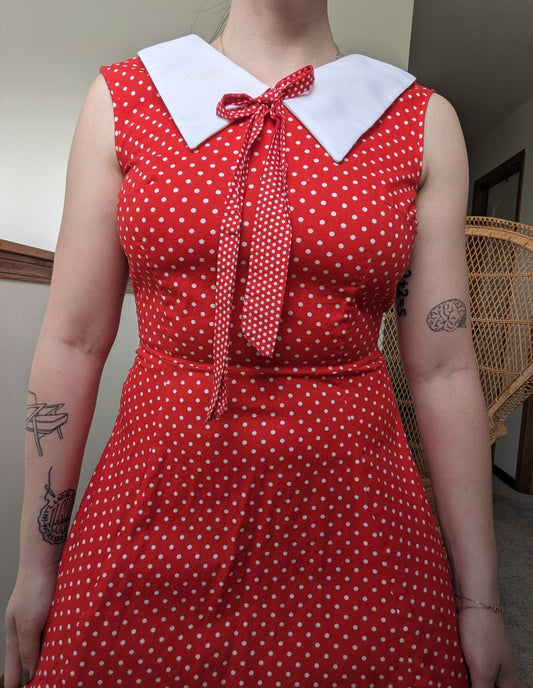1970s polka dot dress Dress Rad Bonnie's Vintage