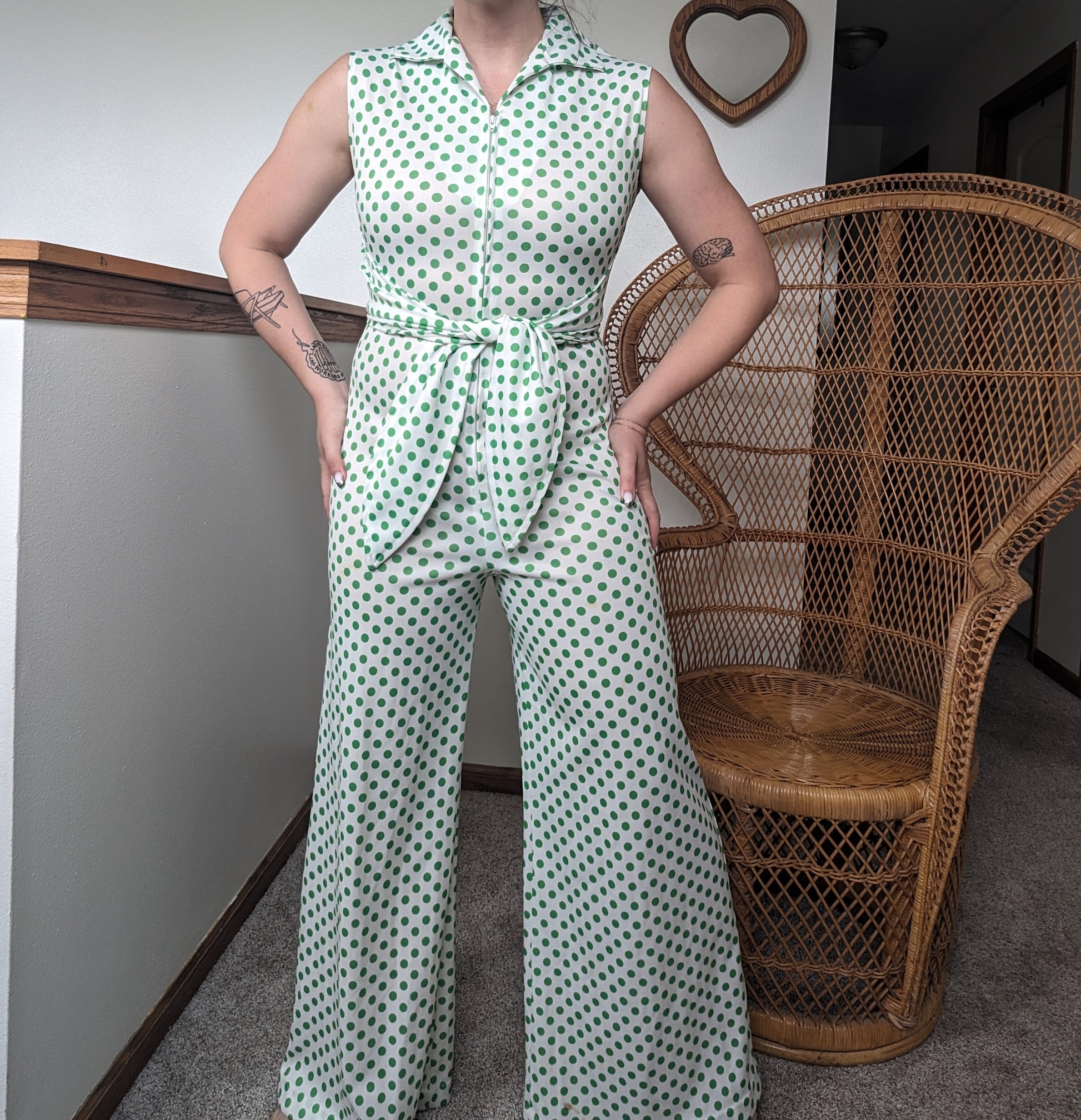 1970s polka dot jumpsuit Jumpsuit Rad Bonnie's Vintage