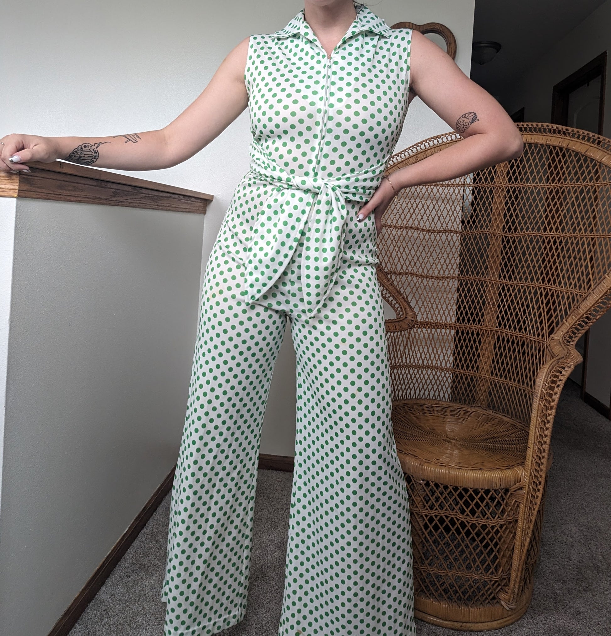 1970s polka dot jumpsuit Jumpsuit Rad Bonnie's Vintage