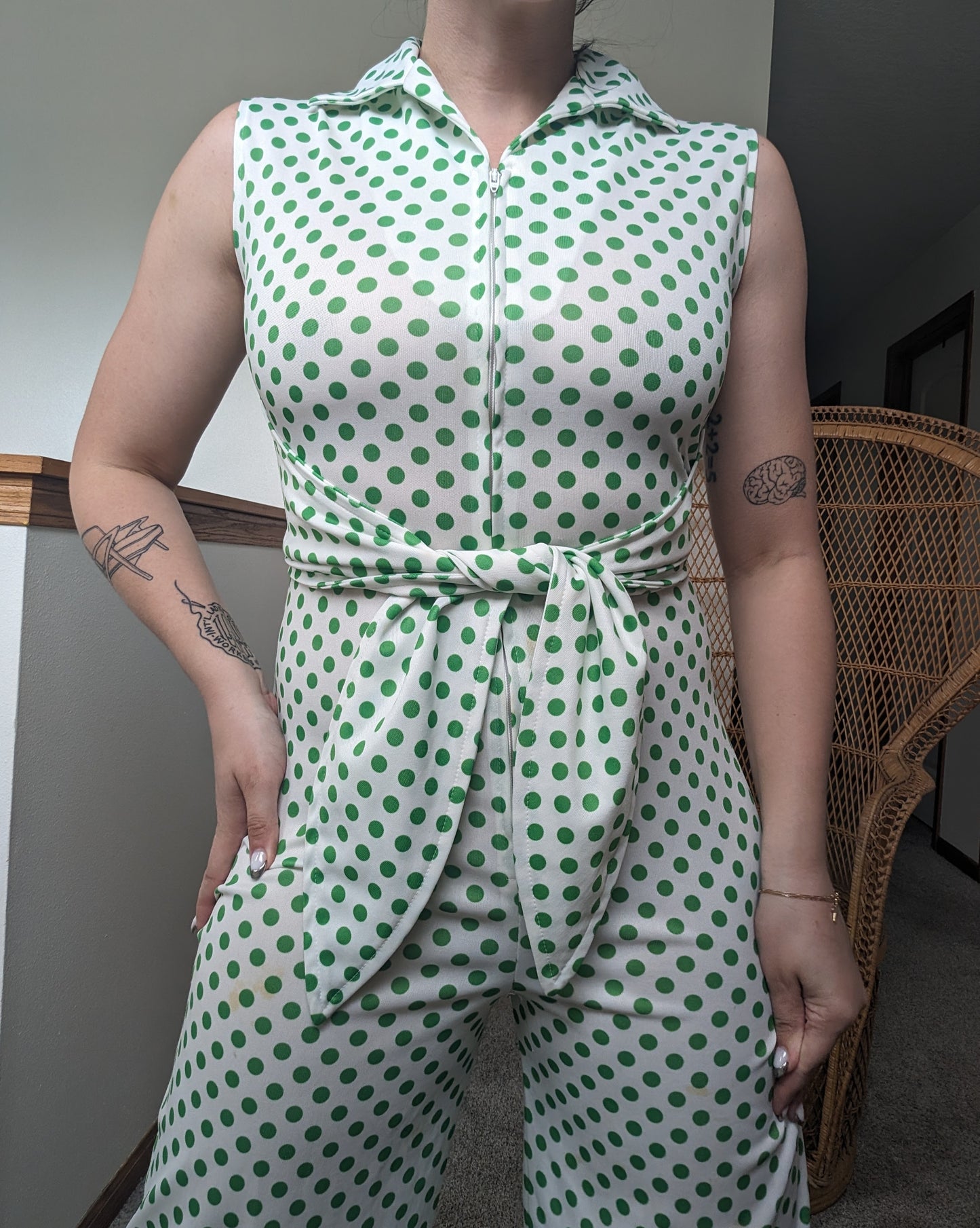 1970s polka dot jumpsuit Jumpsuit Rad Bonnie's Vintage