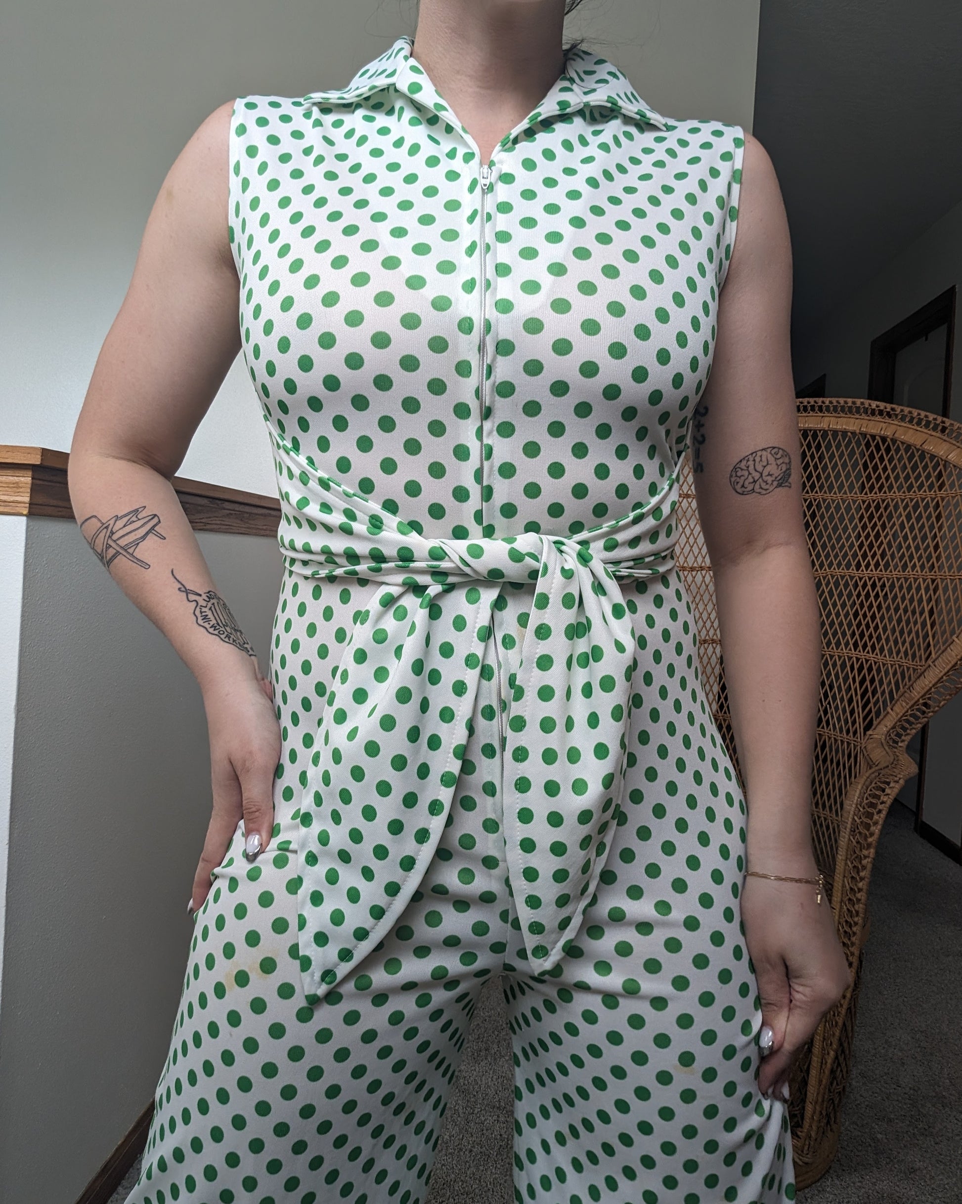 1970s polka dot jumpsuit Jumpsuit Rad Bonnie's Vintage