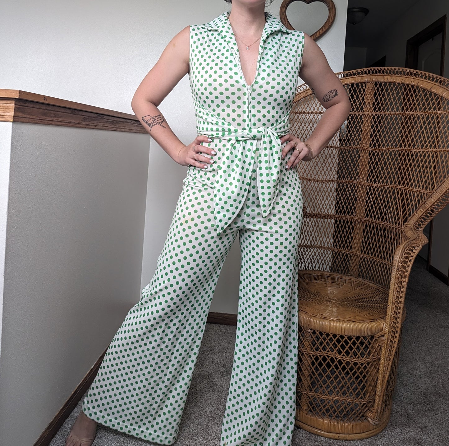 1970s polka dot jumpsuit Jumpsuit Rad Bonnie's Vintage