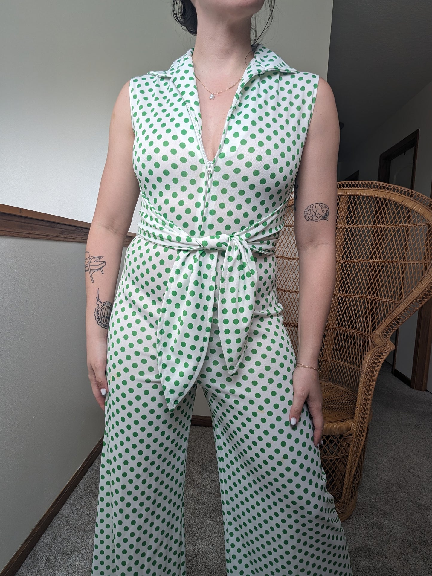 1970s polka dot jumpsuit Jumpsuit Rad Bonnie's Vintage