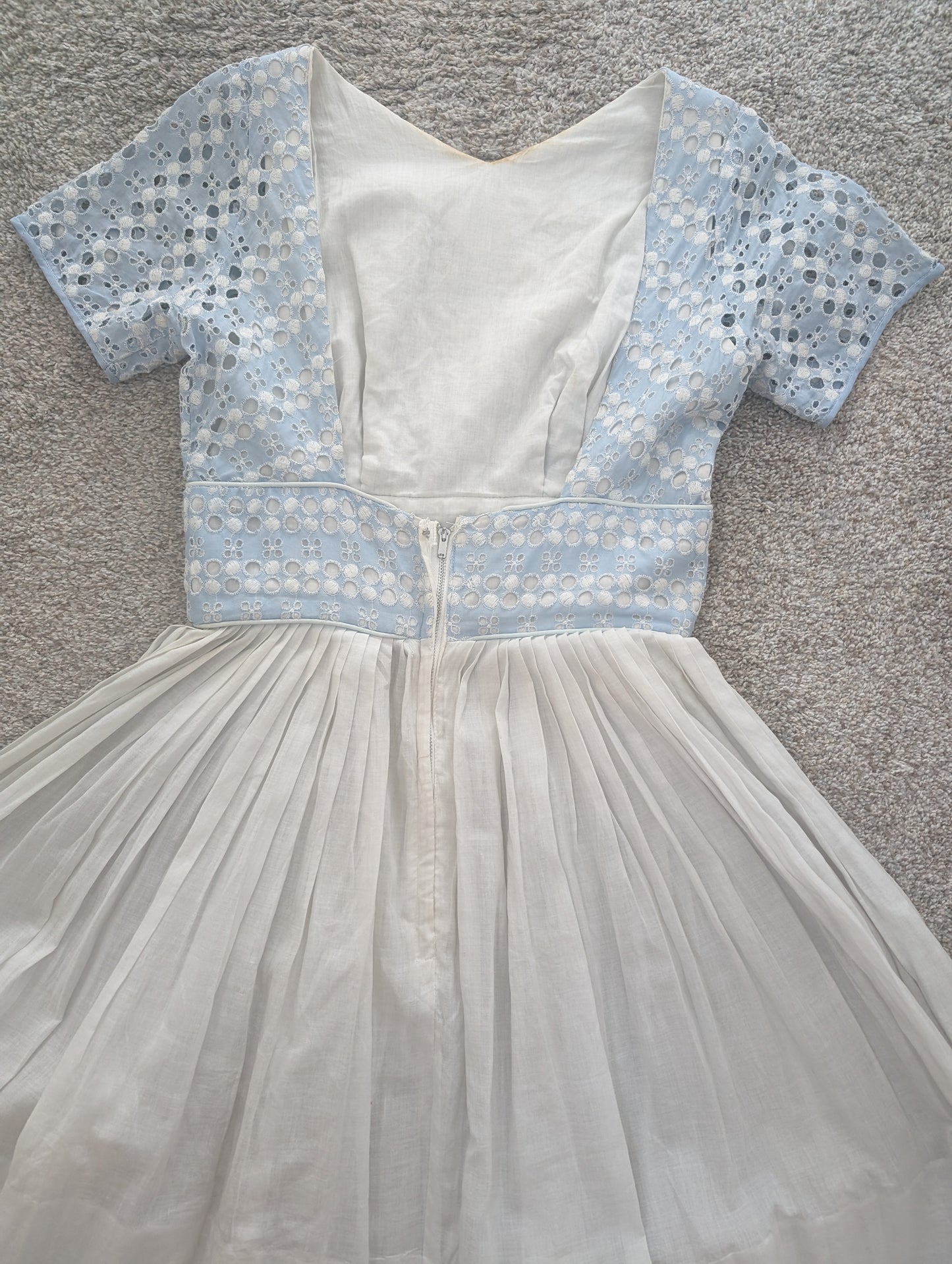 1950s open back dress