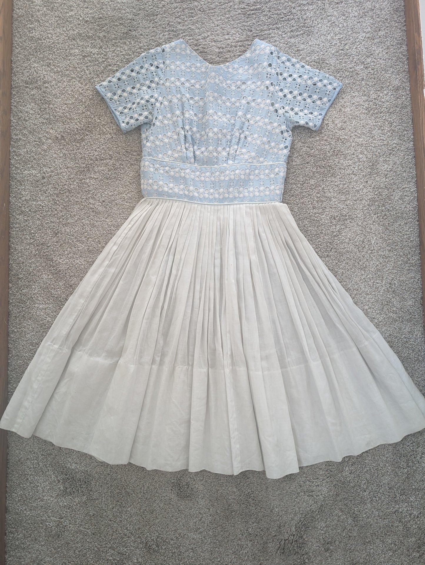 1950s open back dress