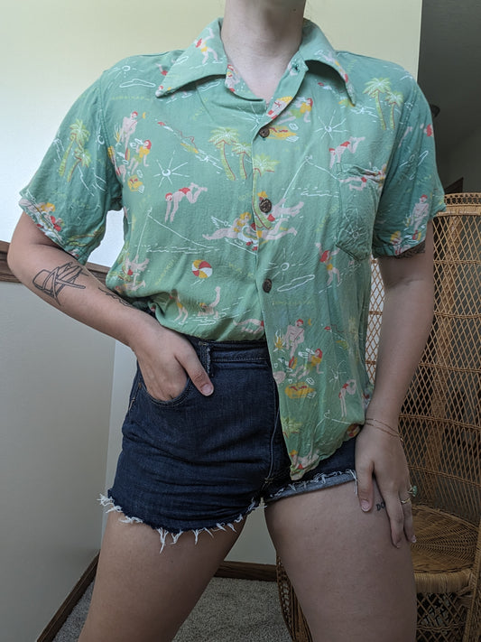 1950s Hawaiian shirt Shirt Rad Bonnie's Vintage