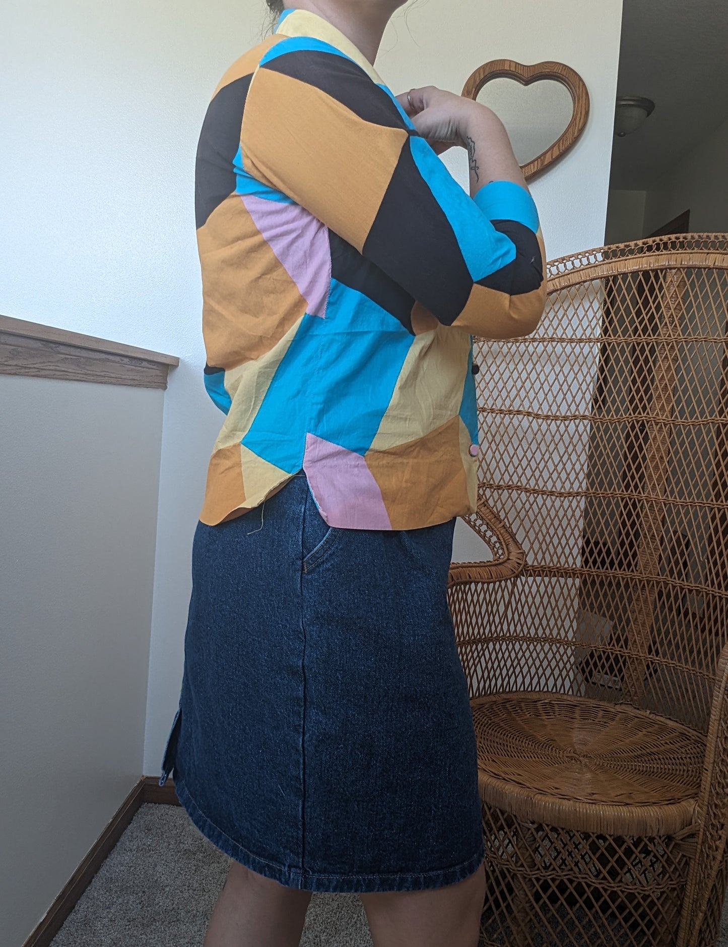1960s color block top