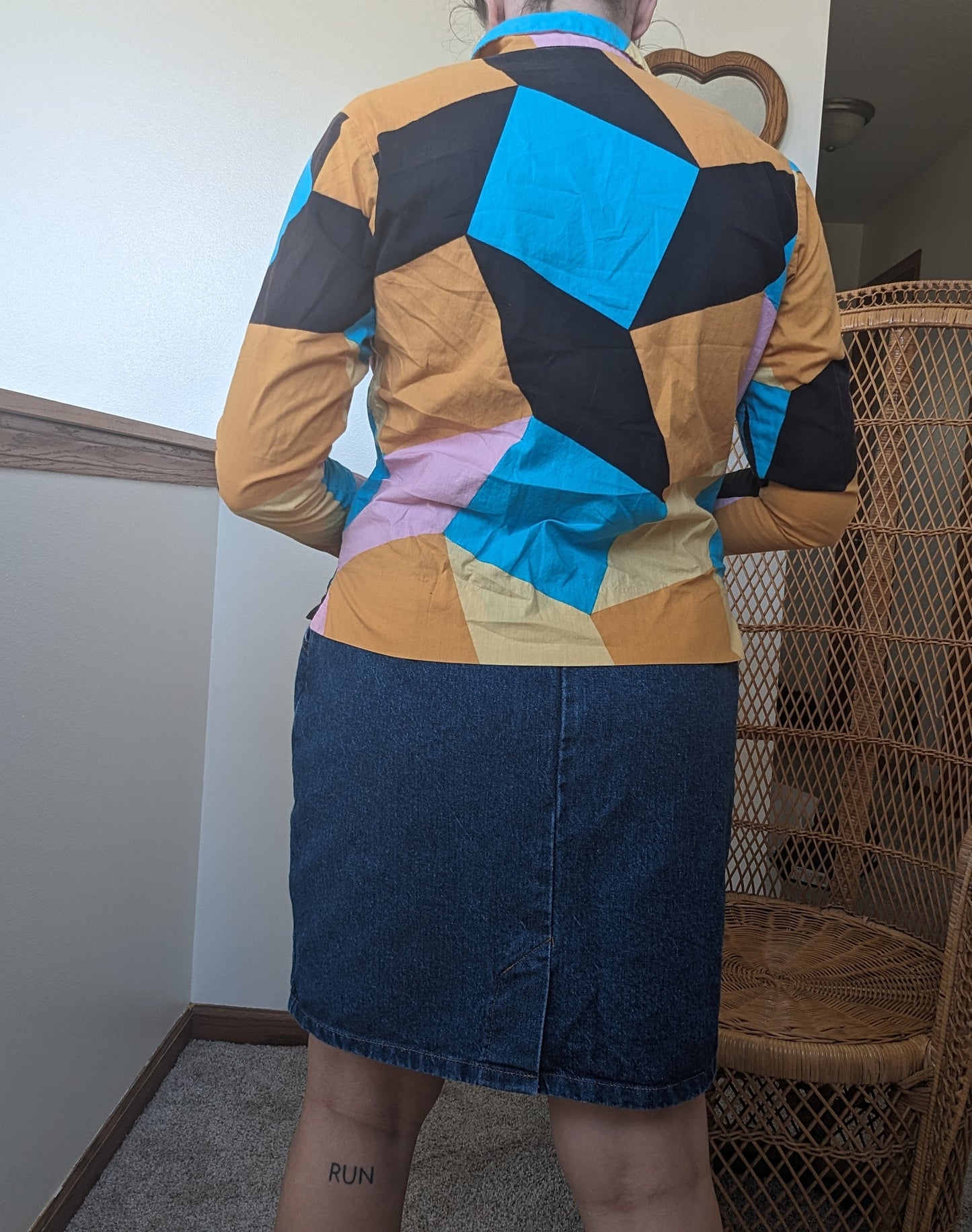 1960s color block top