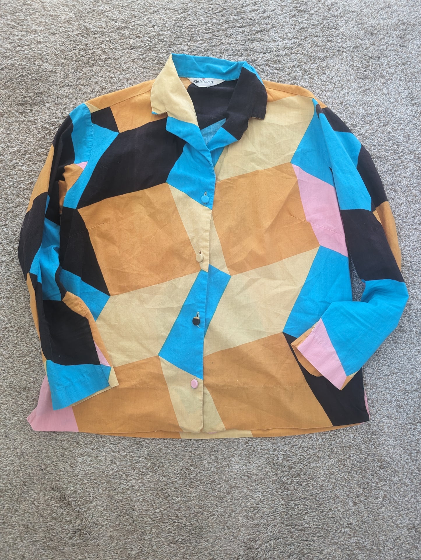 1960s color block top