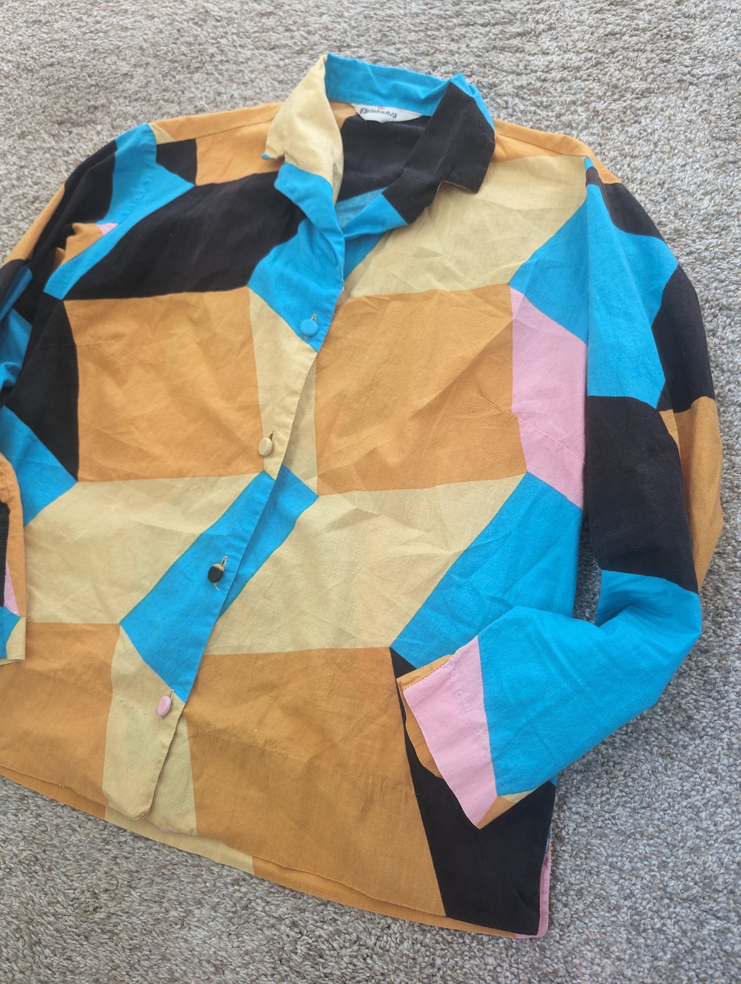 1960s color block top