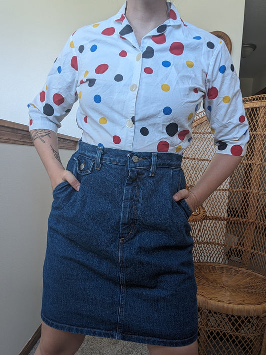 1960s polka dot top Top Rad Bonnie's Vintage