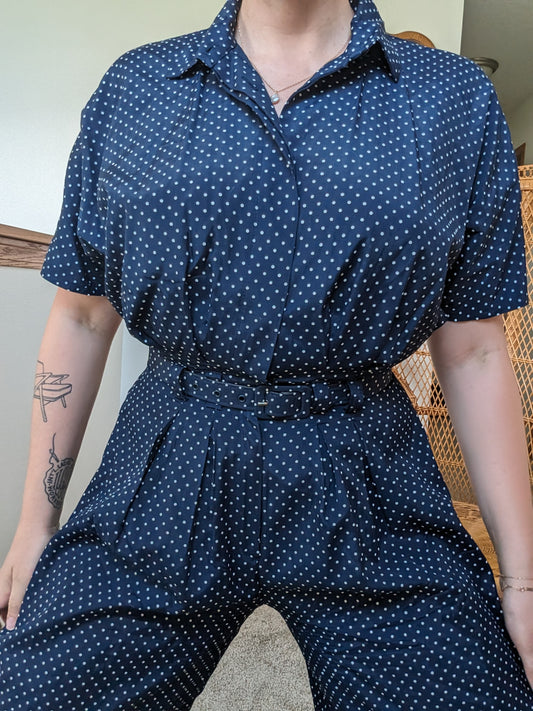 1980s polka dot romper Romper Rad Bonnie's Vintage