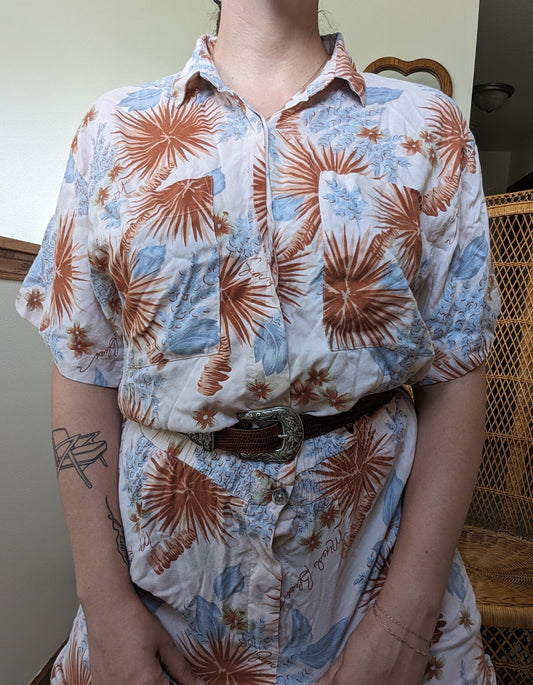 1980s tropical romper Romper Rad Bonnie's Vintage