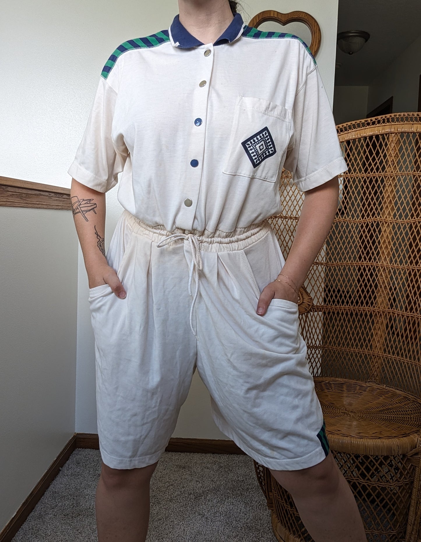 1980s Leslie Fay romper