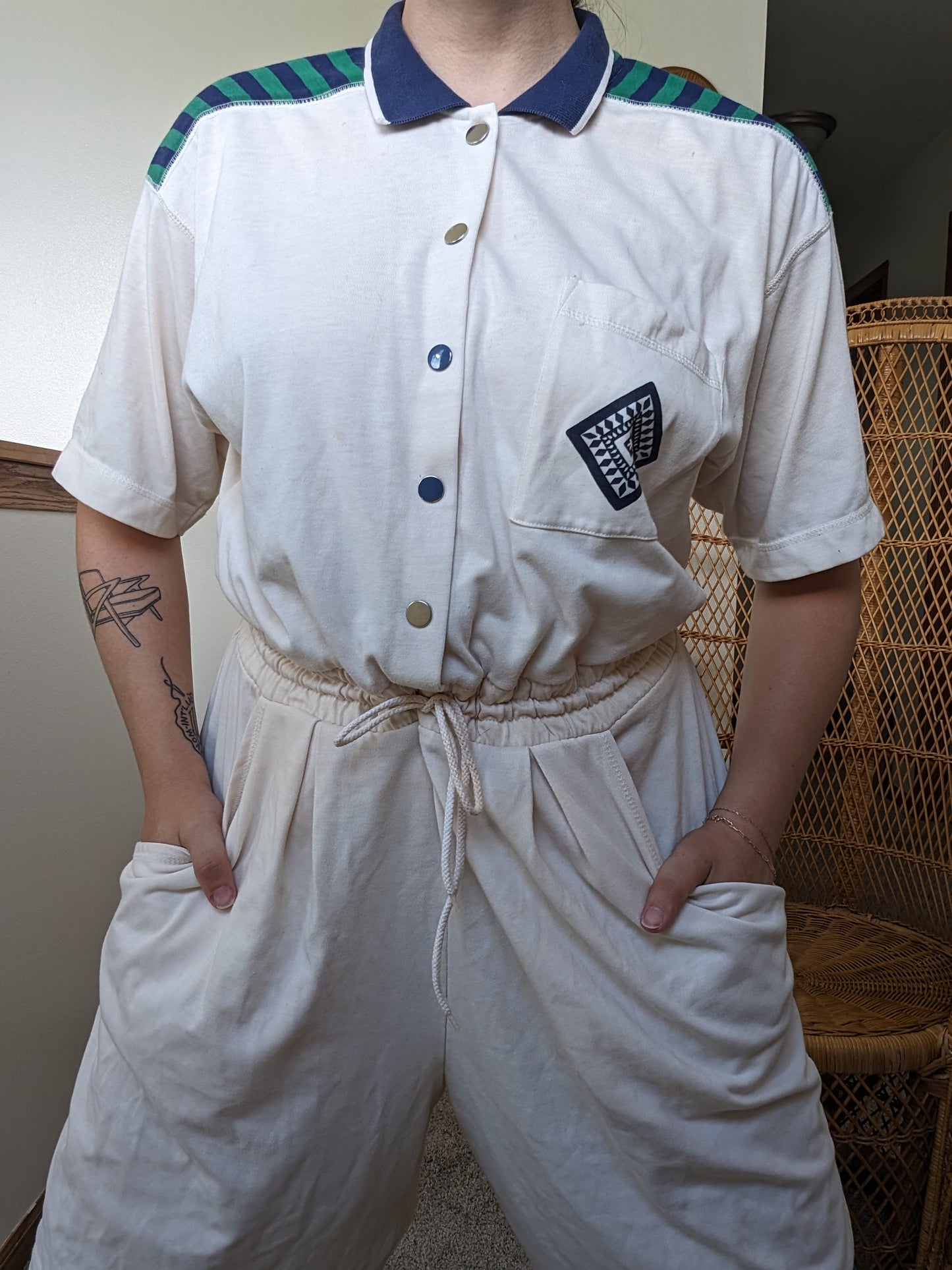 1980s Leslie Fay romper