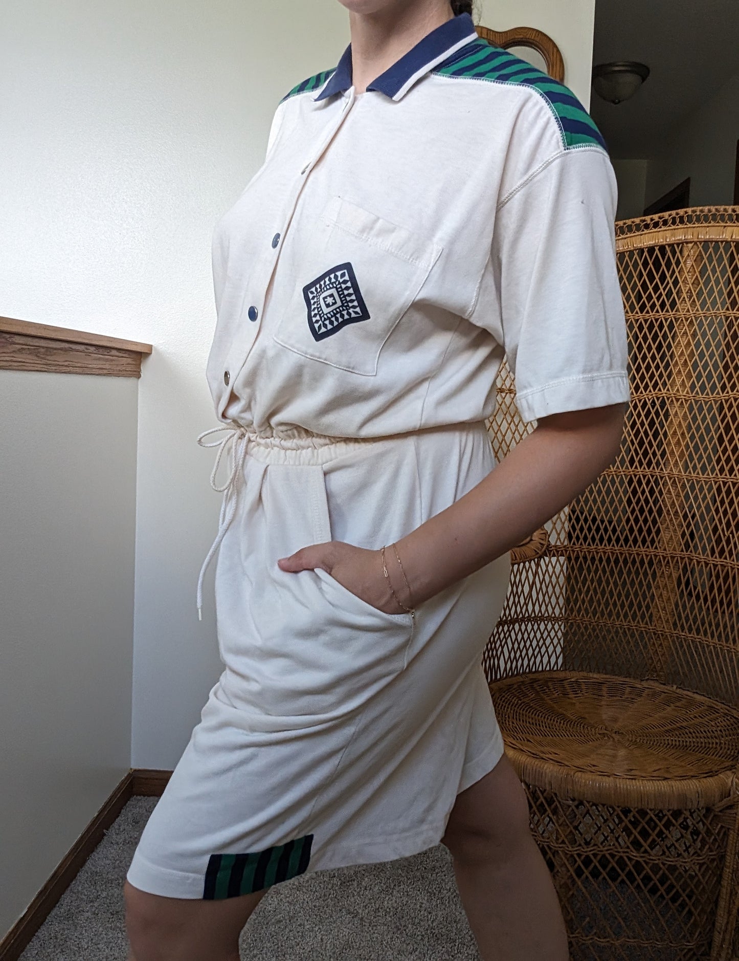 1980s Leslie Fay romper