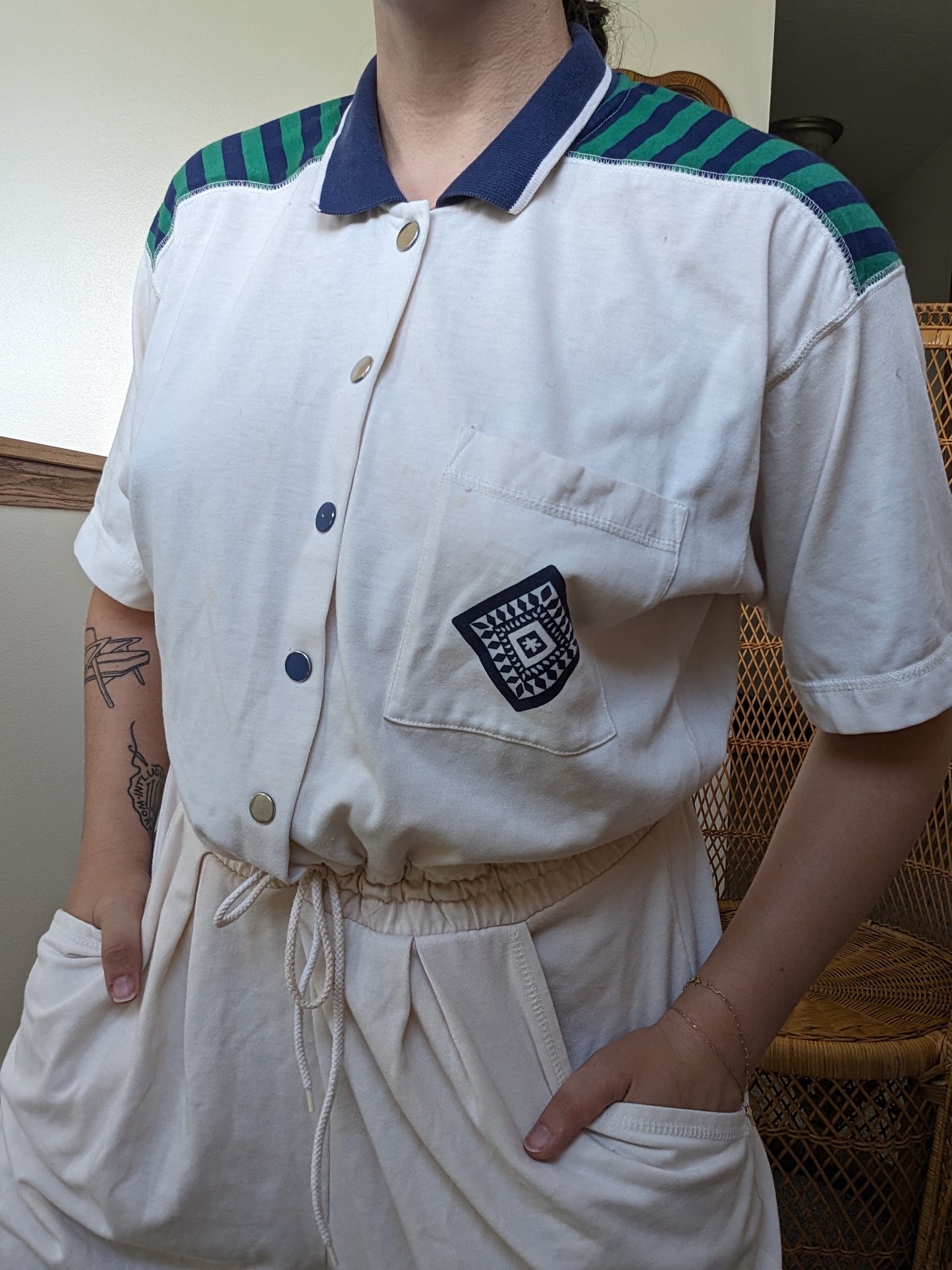 1980s Leslie Fay romper