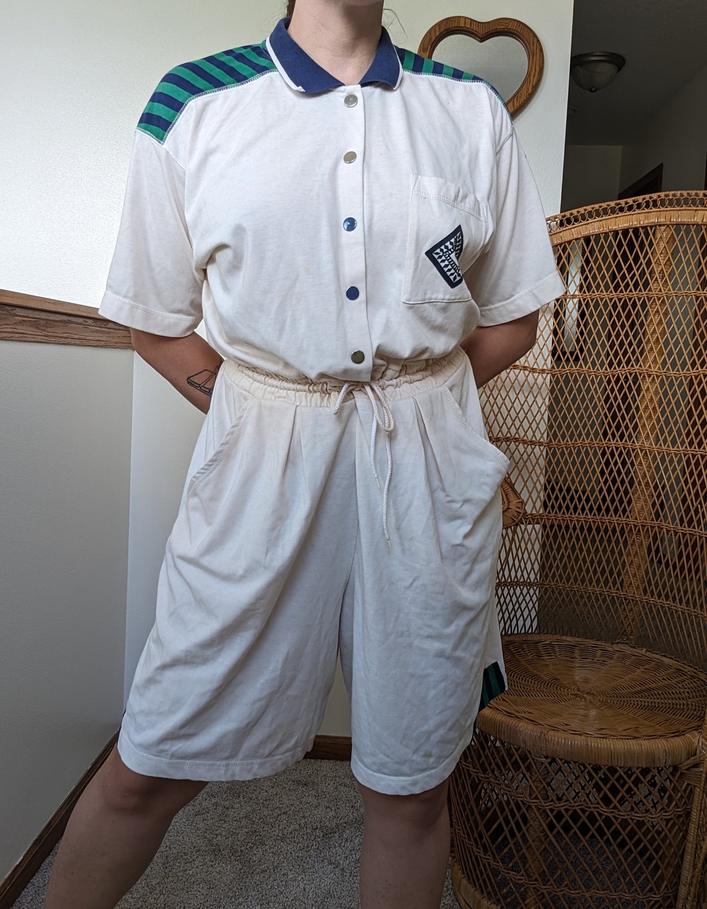 1980s Leslie Fay romper