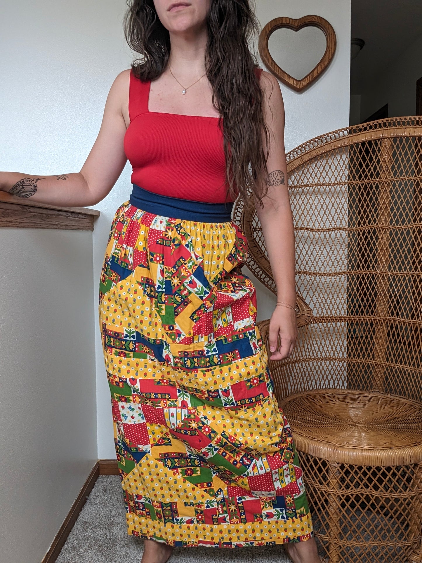 1970s patchwork skirt Skirt Rad Bonnie's Vintage
