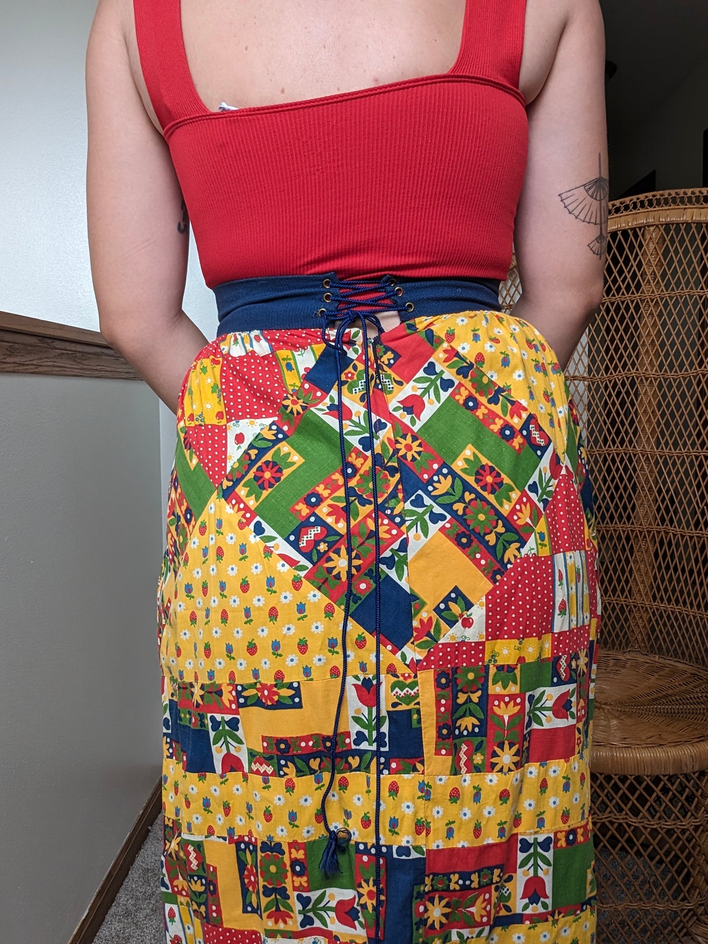 1970s patchwork skirt Skirt Rad Bonnie's Vintage