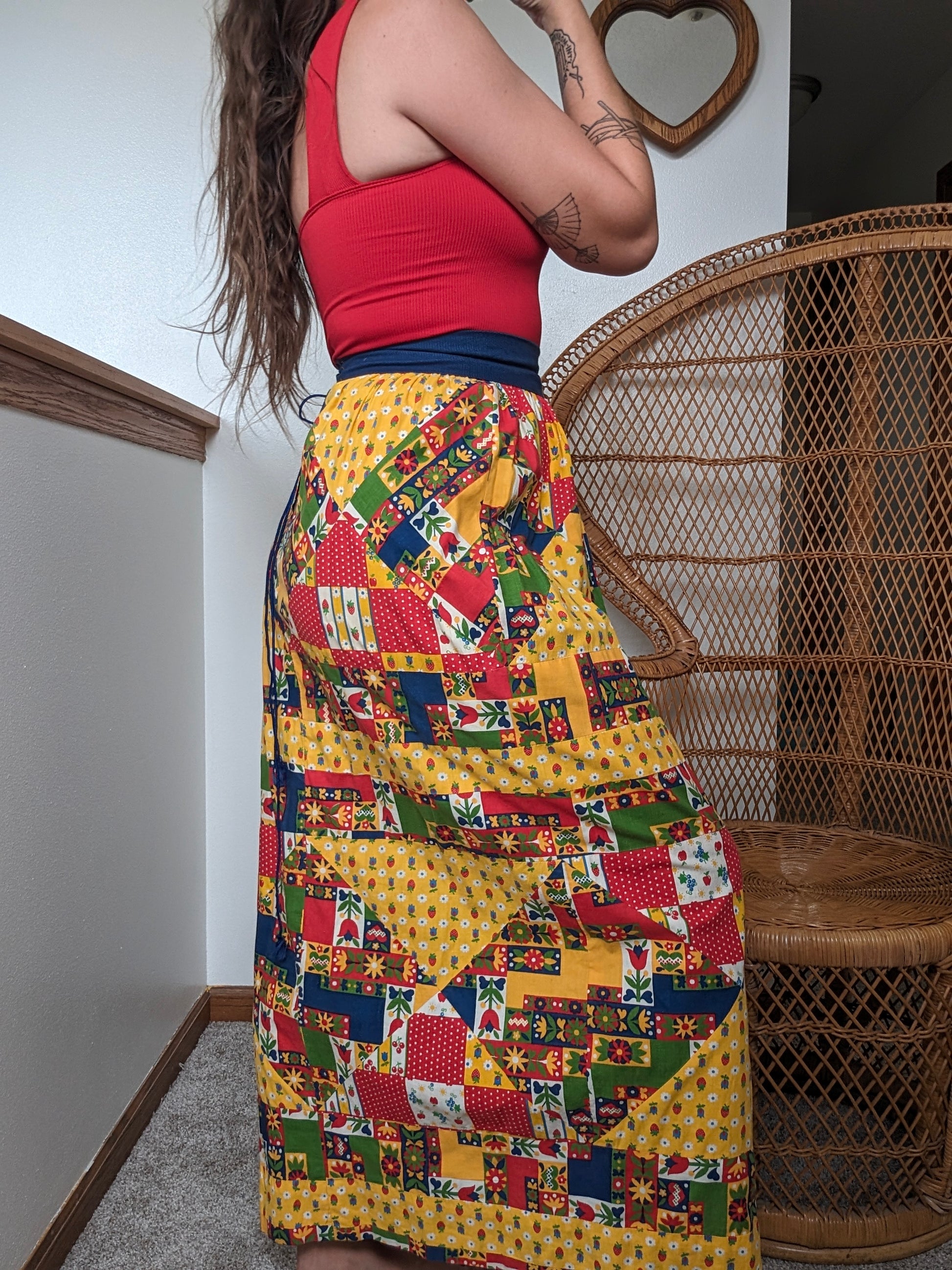 1970s patchwork skirt Skirt Rad Bonnie's Vintage