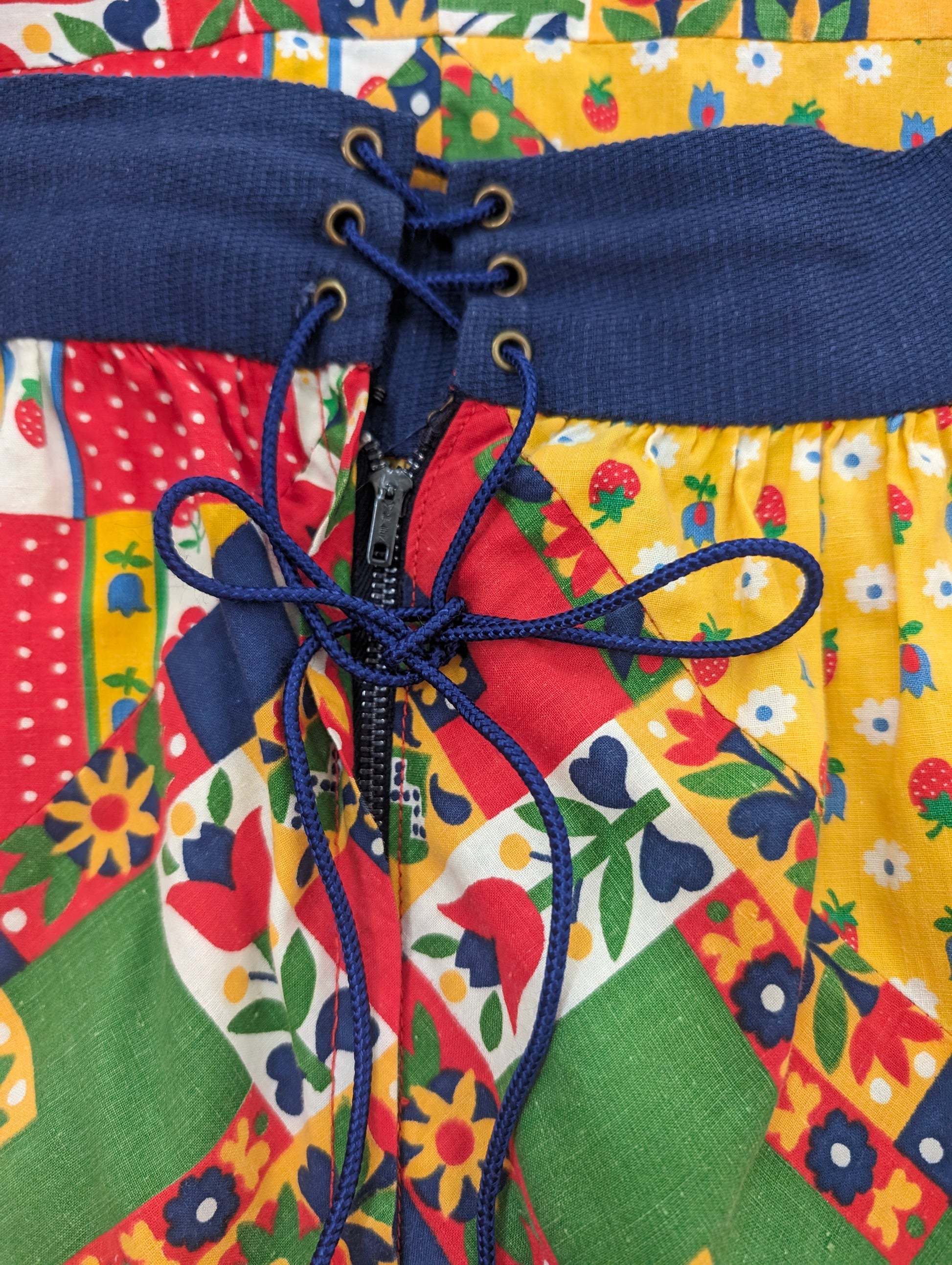 1970s patchwork skirt Skirt Rad Bonnie's Vintage