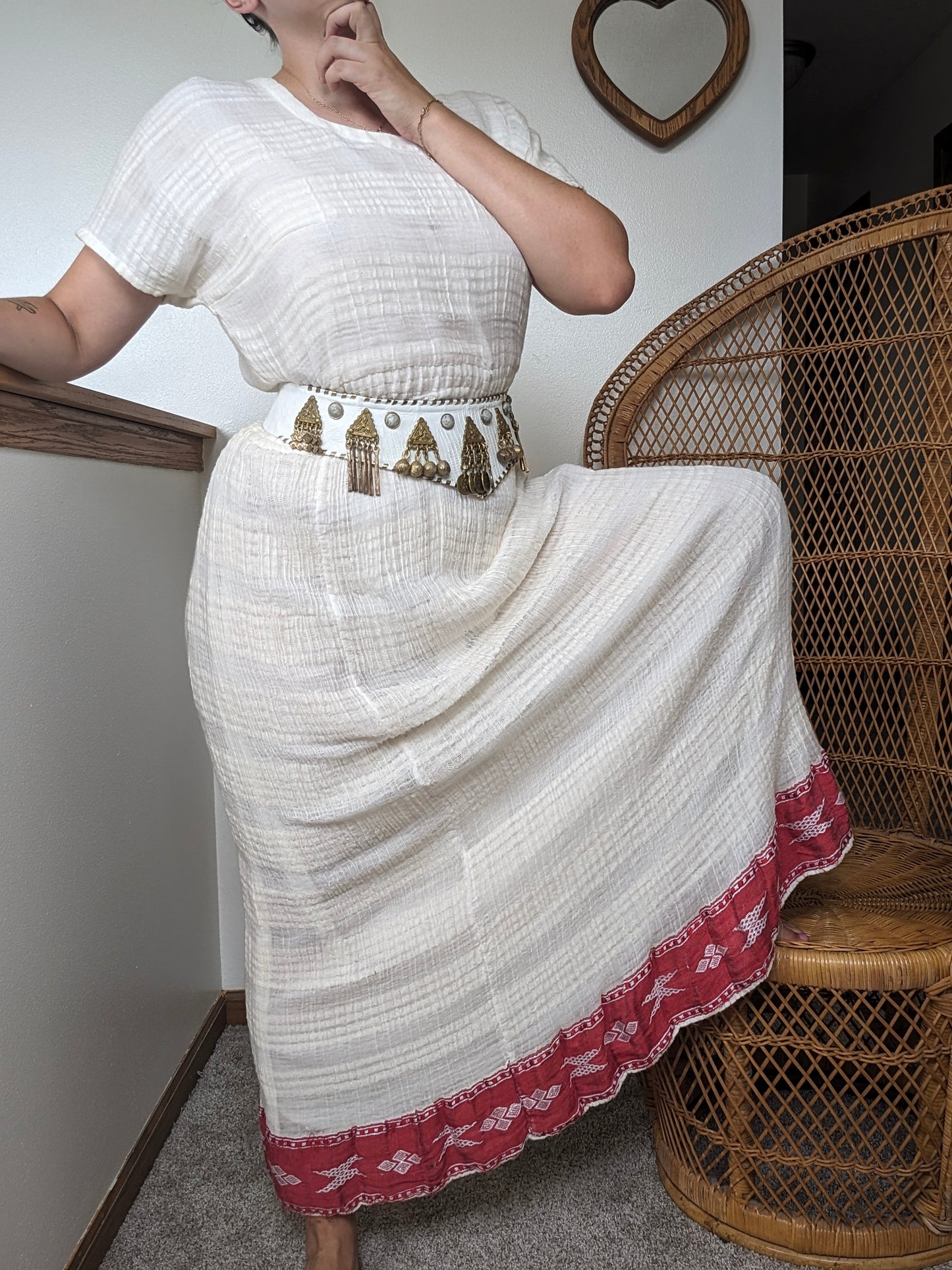1970s gauze dress