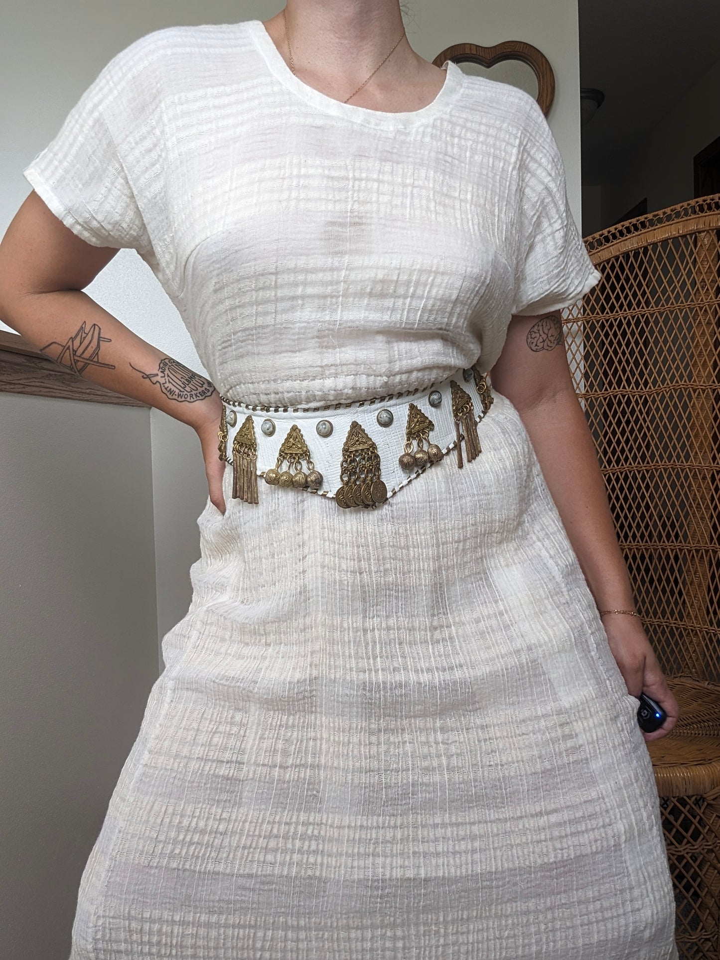 1970s gauze dress