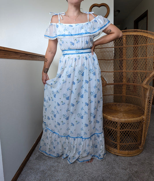 1970s Gunne Sax style maxi dress Dress Rad Bonnie's Vintage