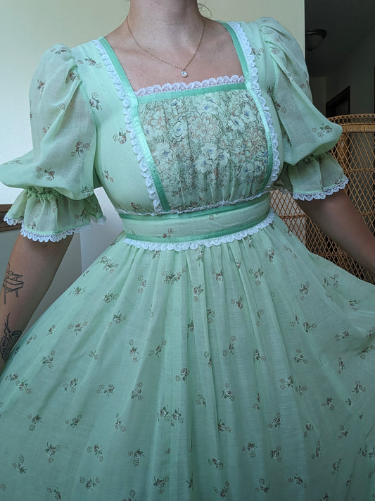 1970s Gunne Sax style maxi dress Dress Rad Bonnie's Vintage