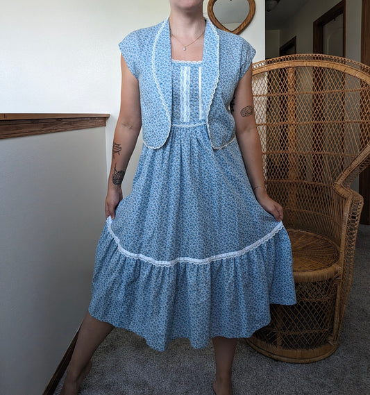 1970s Gunne Sax style prairie set Dress Rad Bonnie's Vintage