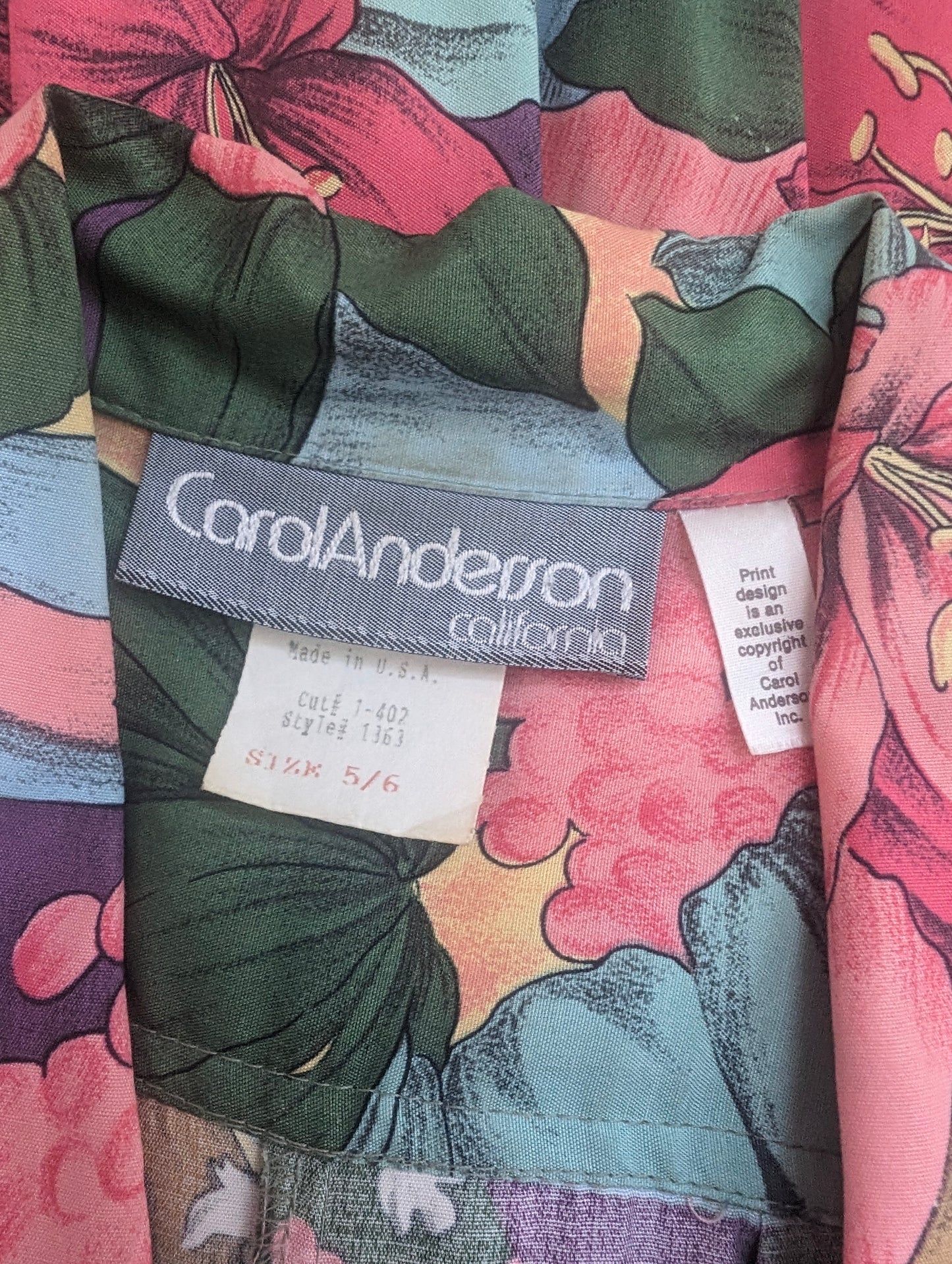 1980s does 40s tropical dress
