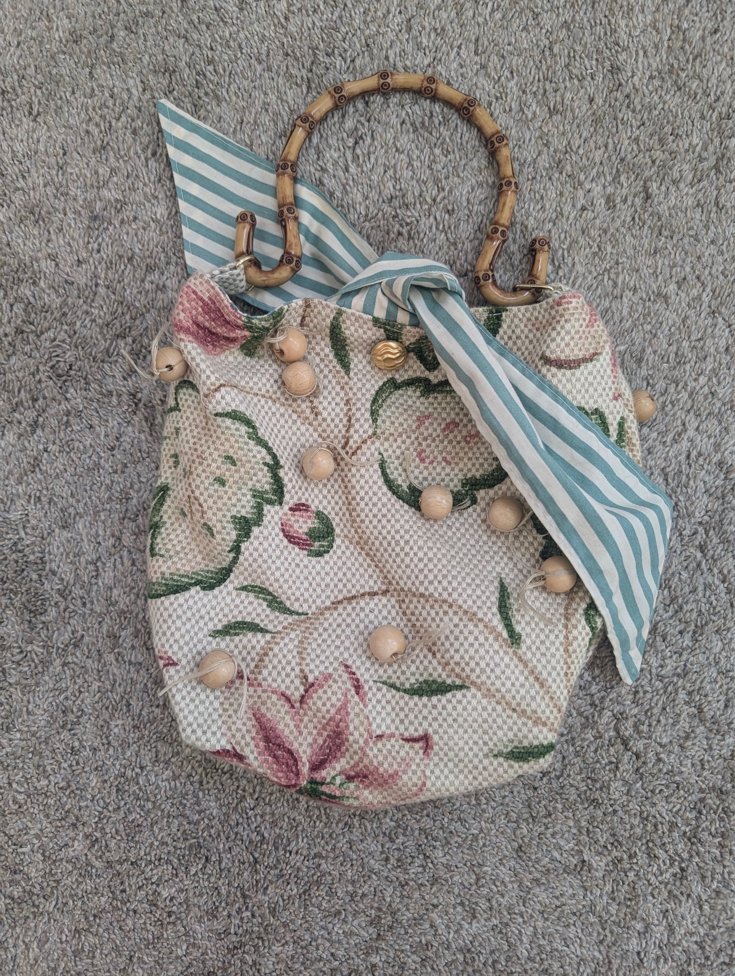 1990s tropical beach handbag