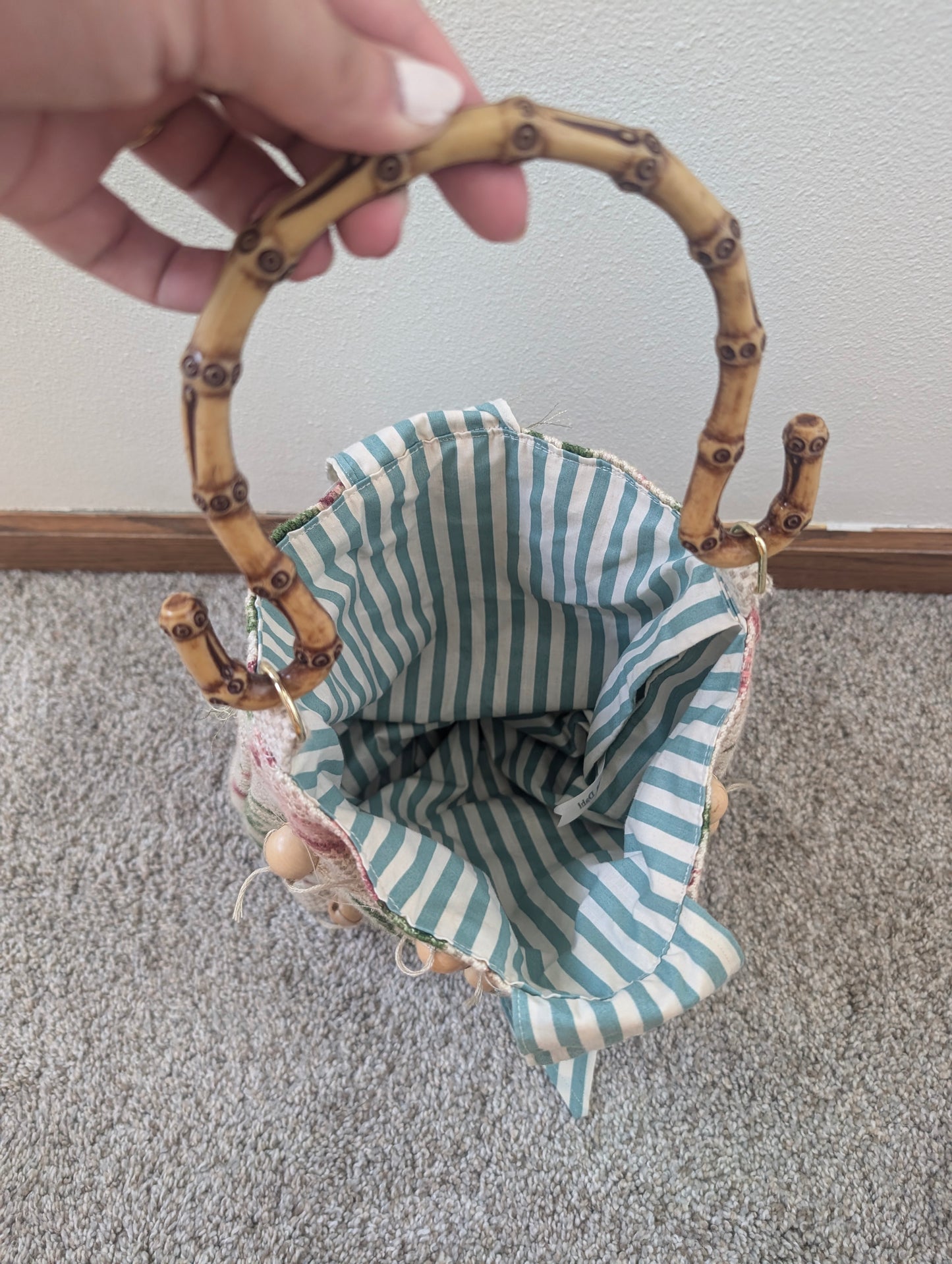 1990s tropical beach handbag
