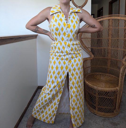 1970s lattice halter dress Dress Rad Bonnie's Vintage