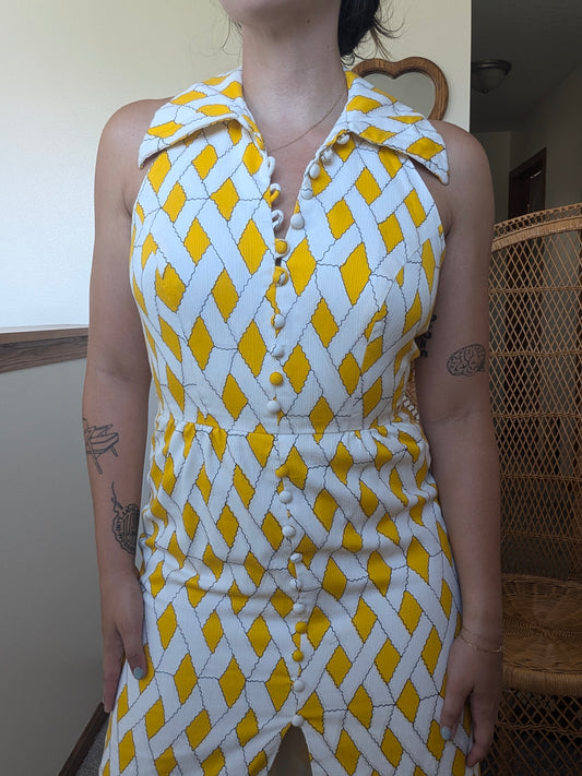 1970s lattice halter dress Dress Rad Bonnie's Vintage