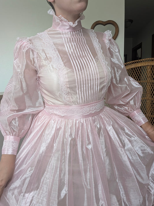 1980s metallic pink dress Dress Rad Bonnie's Vintage
