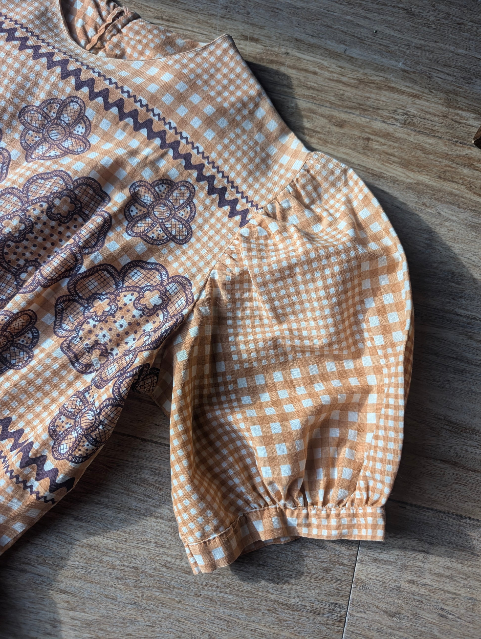 1950s orange gingham dress Dress Rad Bonnie's Vintage